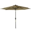 Best 2.7m Patio Garden Umbrella Outdoor Parasol with Tilt Crank and 24 LEDs Lights (Brown) - Image 12