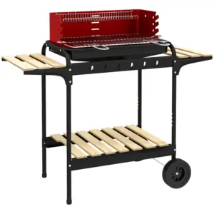 Best Charcoal BBQ, with Five Position Grill Grate - Red