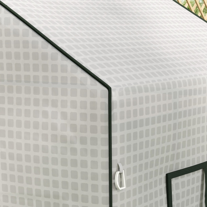 Best Greenhouse Cover Replacement Walk-in PE Hot House Cover with Roll-up Door and Windows, 140 x 73 x 190cm, White - Image 9