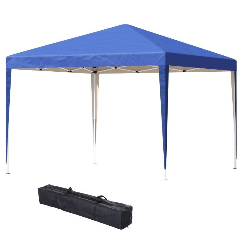 Best 3 x 3M Garden Pop Up Gazebo Height Adjustable Marquee Party Tent Wedding Canopy with Carrying Bag, Blue - Image 13
