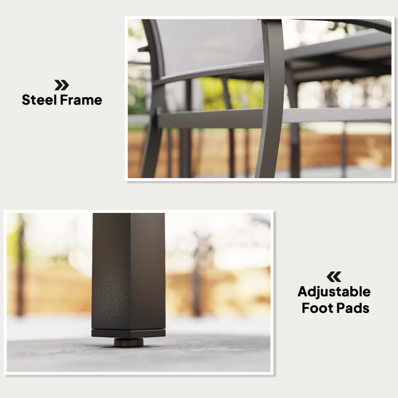 Best Five-Piece Outdoor Garden Dining Set - Grey - Image 7