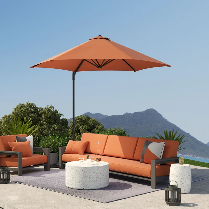 Best 2.5m Rotating Cantilever Parasol - Orange - Image 8