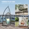 Best Hammock Chair Stand Only, Hanging Chair Stand with X-Shape Base, Heavy Duty Steel Single Hammock Egg Swing Frame for Indoor Outdoor, 150 KG Load Capacity Black - Image 4