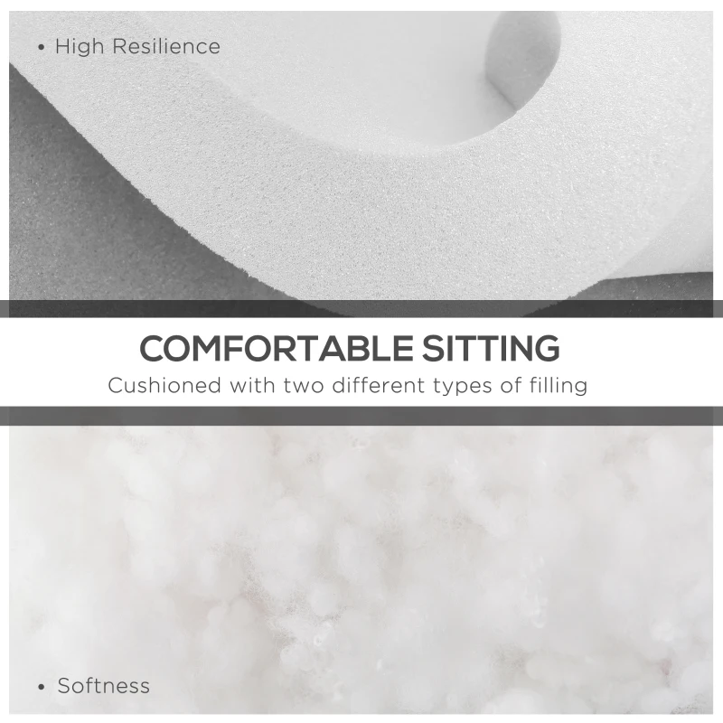 Best Set of 4 Garden Seat Cushion with Ties, 42 x 42cm Replacement Dining Chair Seat Pad, Grey - Image 4