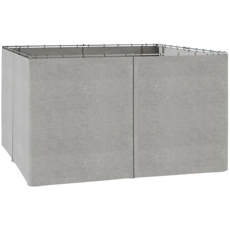 Best 4 Pack Replacement Gazebo Curtains Privacy Panel for Most 3 x 4m Gazebo Canopy Pavillion Outdoor Shelter Sidewalls Accessories Light Grey