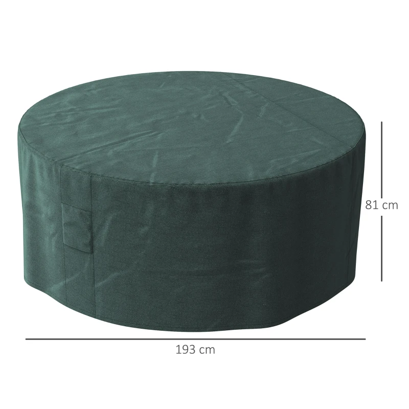 Best Garden Patio Large Furniture Set Round Cover 600D Oxford Waterproof, Ф193 x 80H cm, Green - Image 3