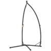Best Hammock Chair Stand Only, Hanging Chair Stand with X-Shape Base, Heavy Duty Steel Single Hammock Egg Swing Frame for Indoor Outdoor, 150 KG Load Capacity Black - Image 11