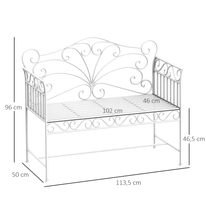 Best Heavy-Duty Garden Bench-White - Image 3