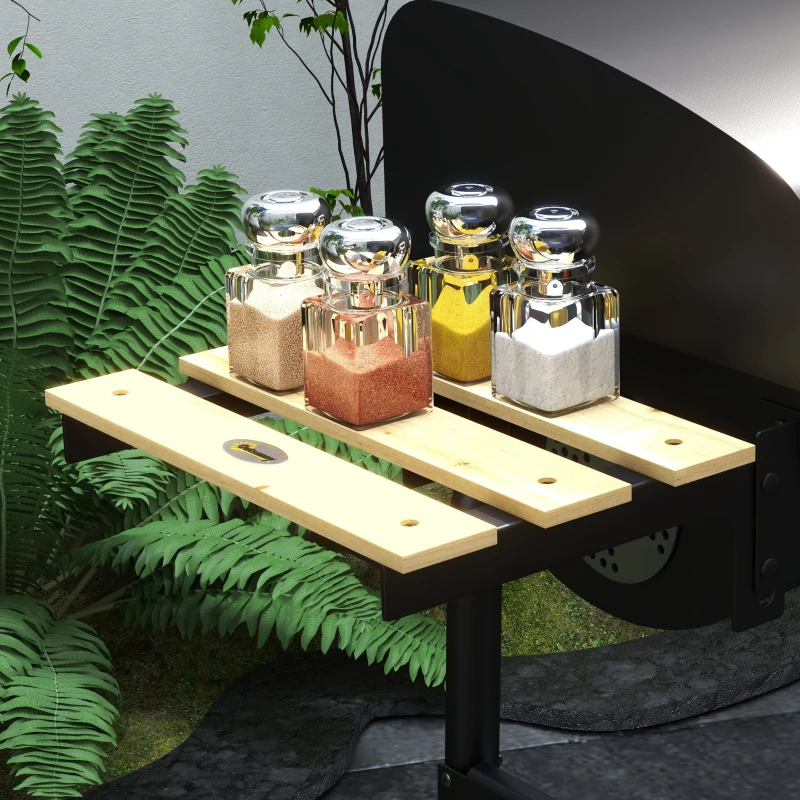 Best Charcoal BBQ, with Thermometer, Shelves and Wheels - Image 8