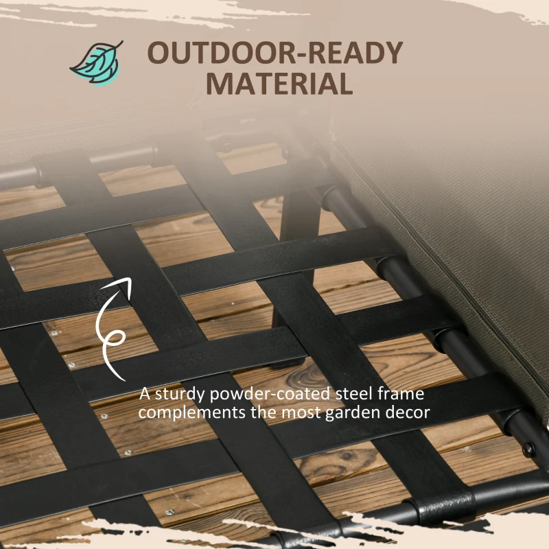 Best 5 Seater Garden Corner Sofa Set, 4 Pieces Metal Garden Furniture Set with Loveseats, Glass Top Coffee Table, Breathable Mesh Pocket, Outdoor Conversation Furniture with Cushions, Light Grey - Image 8