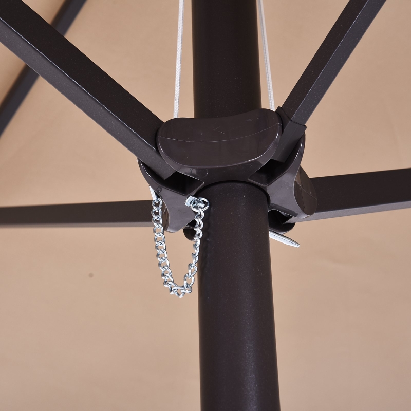 Best 4.6m Garden Parasol Double-Sided Sun Umbrella Patio Market Shelter Canopy Shade with Weight Base, Tan - Image 9