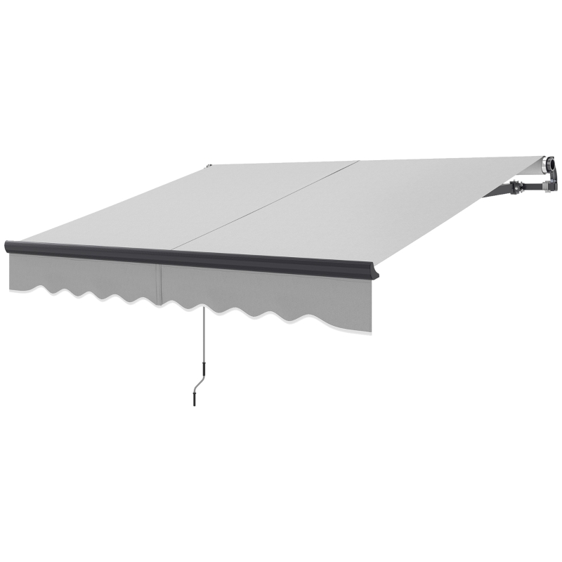 Best 2.5 x 2m Electric Awning with Remote Controller, Aluminium Frame DIY Retractable Awning, UV30+ Sun Shade Canopy for Garden Patio Deck Door Window, Light Grey - Image 11