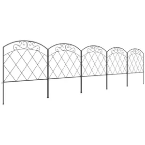 Best 3m Decorative Metal Garden Fence - Diamond and Swirl Pattern