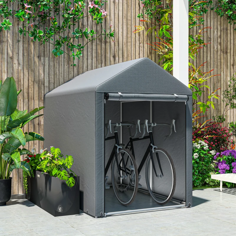Best 179 x 120cm Temporary Garden Shed, with Accessories - Dark Grey - Image 7