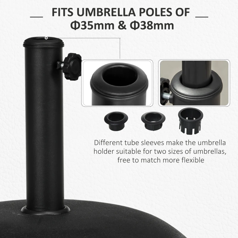 Best Heavy Duty Cement Parasol Base 20kg Round Patio Umbrella Stand Garden Outdoor Shade Holder - Image 5
