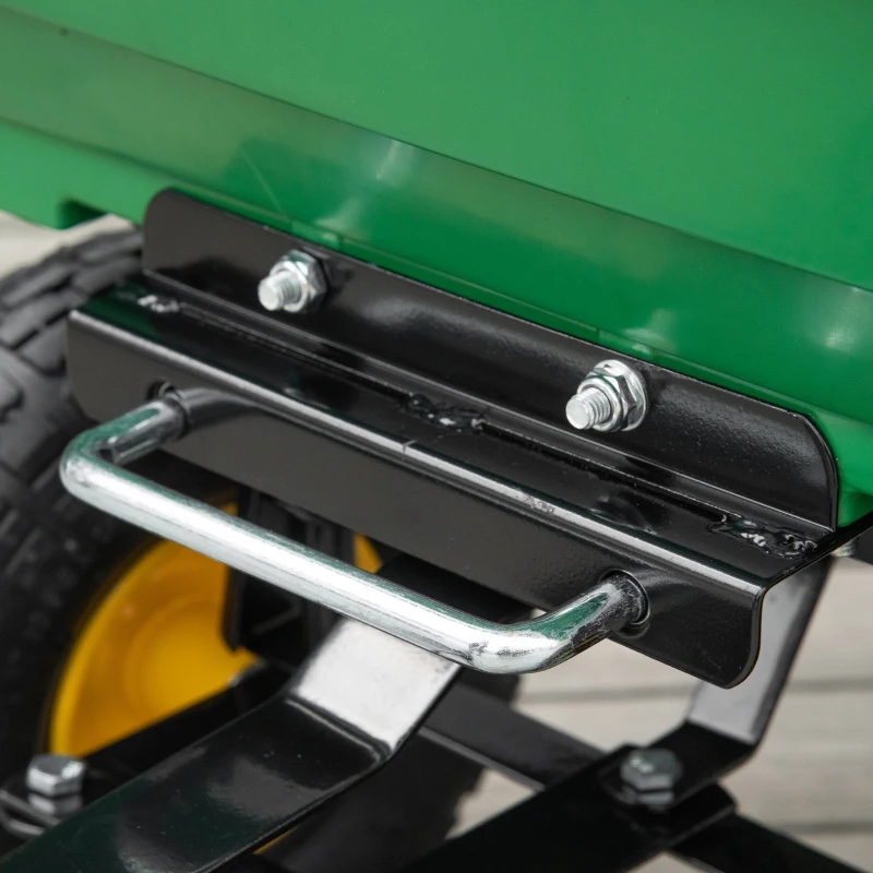 Best 75 Litre Large Garden Cart, Tipping Wheelbarrows Heavy Duty Garden Dump Trolley 200kg Capacity for Festivals, Tools, Plants, Logs - Green - Image 8