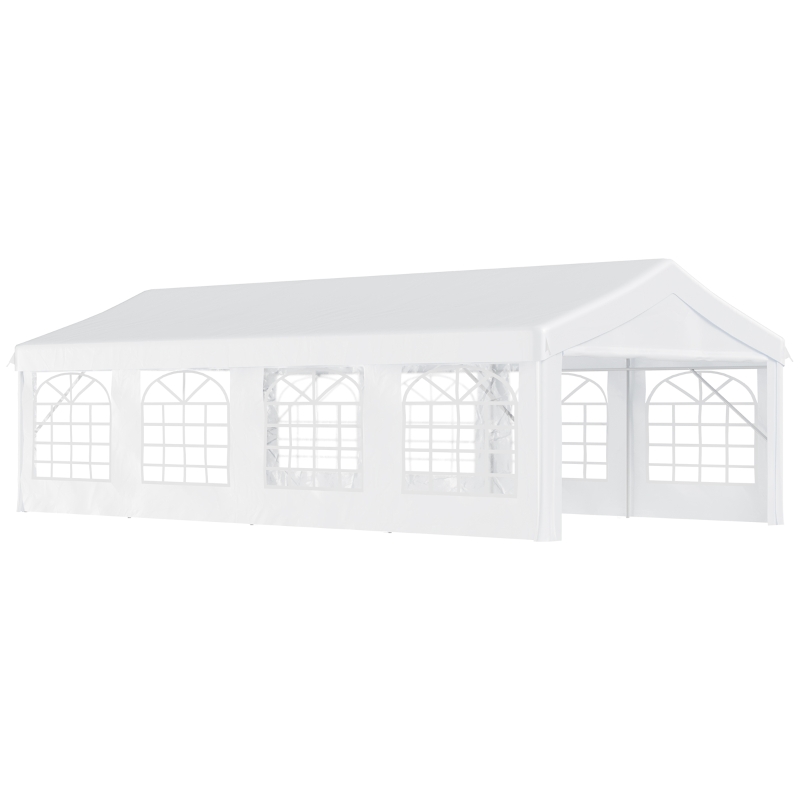 Best 8m x 4m Garden Gazebo Marquee Party Tent Wedding Portable Garage Carport Event shelter Car Canopy Outdoor Heavy Duty Steel Frame Waterproof Rot Resistant