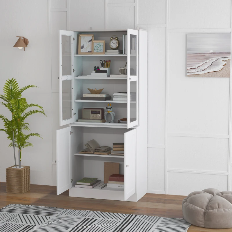Best Double Storage Display Cabinet - White - Image 7