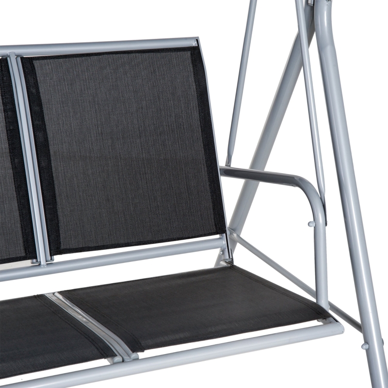 Best Outdoor 3-Seater Swing Chair-Black - Image 11