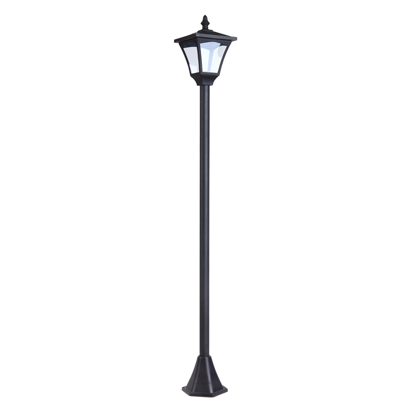 Best Outdoor Garden Solar Post Lamp Photosensitive LED Lantern Bollard Pathway 1.2M Tall Black