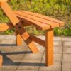 Best 6 Seater Wooden Picnic Table and Garden Benches Set, Round Garden Dining Set with 3 Benches and Umbrella Hole Outdoor Garden Park, Brownish Red - Image 9