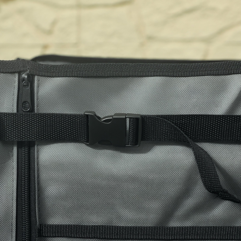 Best Folding Trolley on Wheels, 150L Collapsible Wagon Festival Trolley Cart with Openable Sides, Adjustable Handle and Brakes for Shopping Camping Beach and Garden, Grey - Image 9