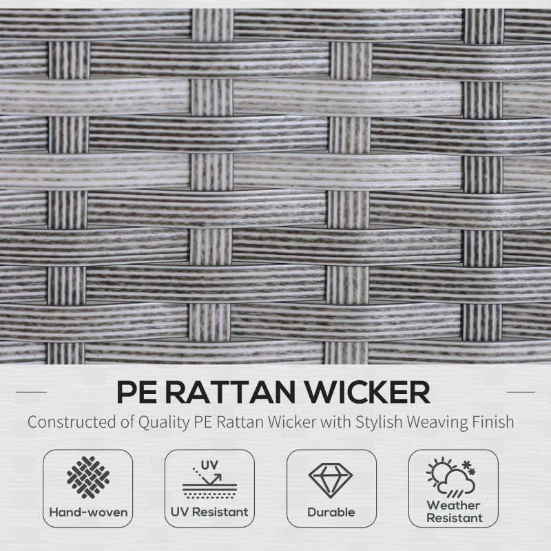 Best 6-Seater Rattan Dining Set Sofa Table Footstool Outdoor w/ Cushion Garden Furniture - Image 4