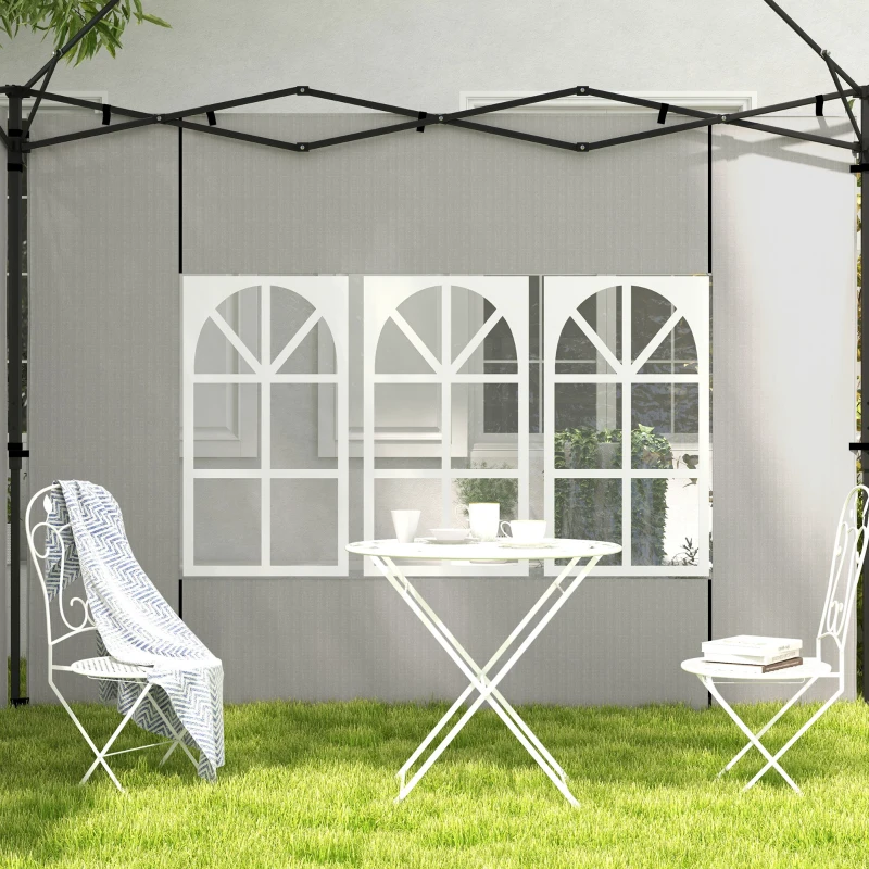Best Gazebo Side Panels, Sides Replacement with Window for 3x3(m) or 3x6m Gazebo Canopy, 2 Pack, White - Image 7