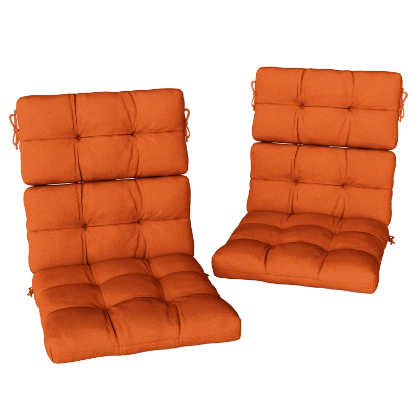 Best Set of Two Padded Outdoor Seat Cushions - Orange
