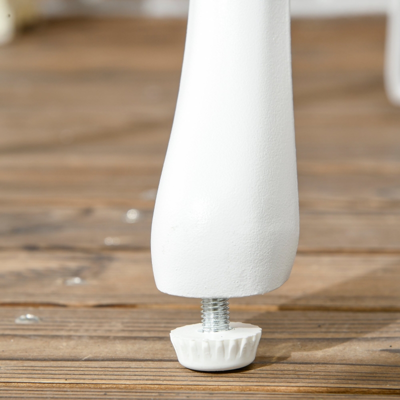 Best 3 Pcs Aluminium Bistro Set Garden Furniture Dining Table Chairs Antique Outdoor Seat Patio Seater White - Image 9