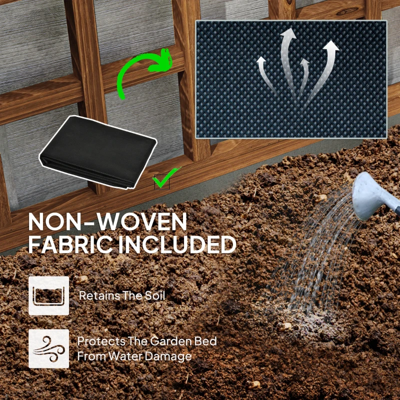 Best Garden Planters with Trellis for Vine Climbing, Distressed Wooden Raised Beds, 90x43x150cm, Brown - Image 6