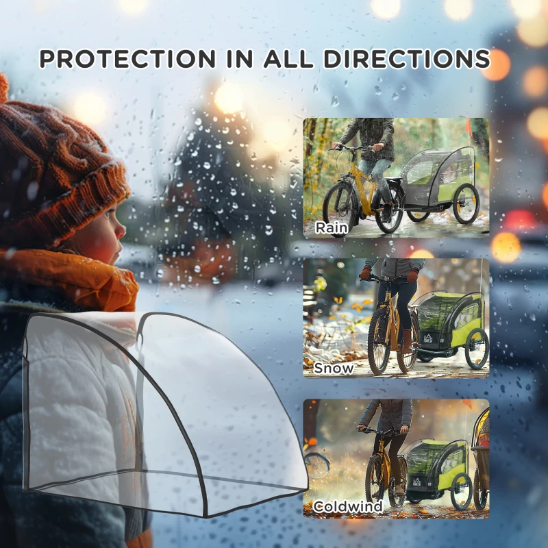 Best Baby Bike Trailer Cover, Anti Dust Rain Snow, Cold Wind, 76 x 61 x 61 cm - Image 4