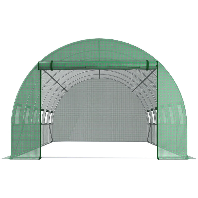 Best 6 x 3 x 2m Greenhouse Replacement Cover ONLY Winter Garden Plant PE Cover for Tunnel Walk-in Greenhouse with Roll-up Windows Door Outdoor, Green - Image 11