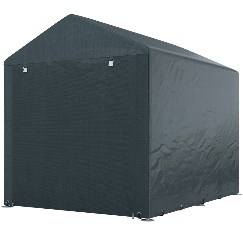 Best 1.6 x 2.2m Garden Storage Shed Tent, with Accessories - Dark Grey - Image 11