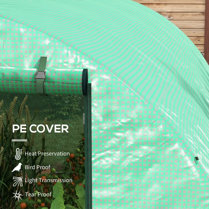 Best Sprinkler System Polytunnel Greenhouse, 4 x 3(m), Green - Image 5
