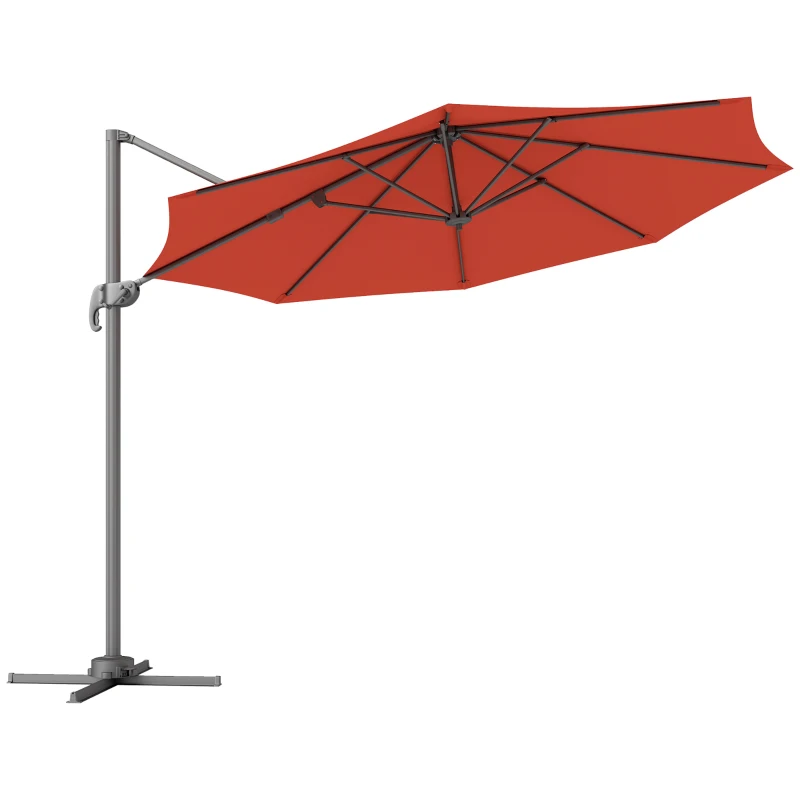 Best Five-Position Overhanging Parasol - Orange