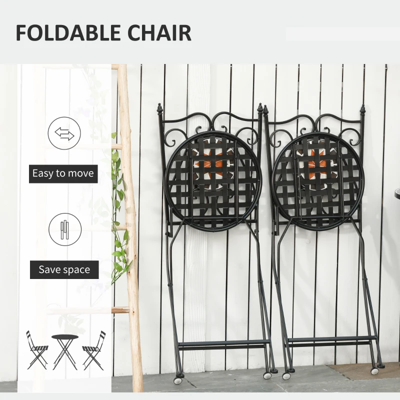 Best Three-Piece Mosaic Bistro Table Set - Multicoloured - Image 4