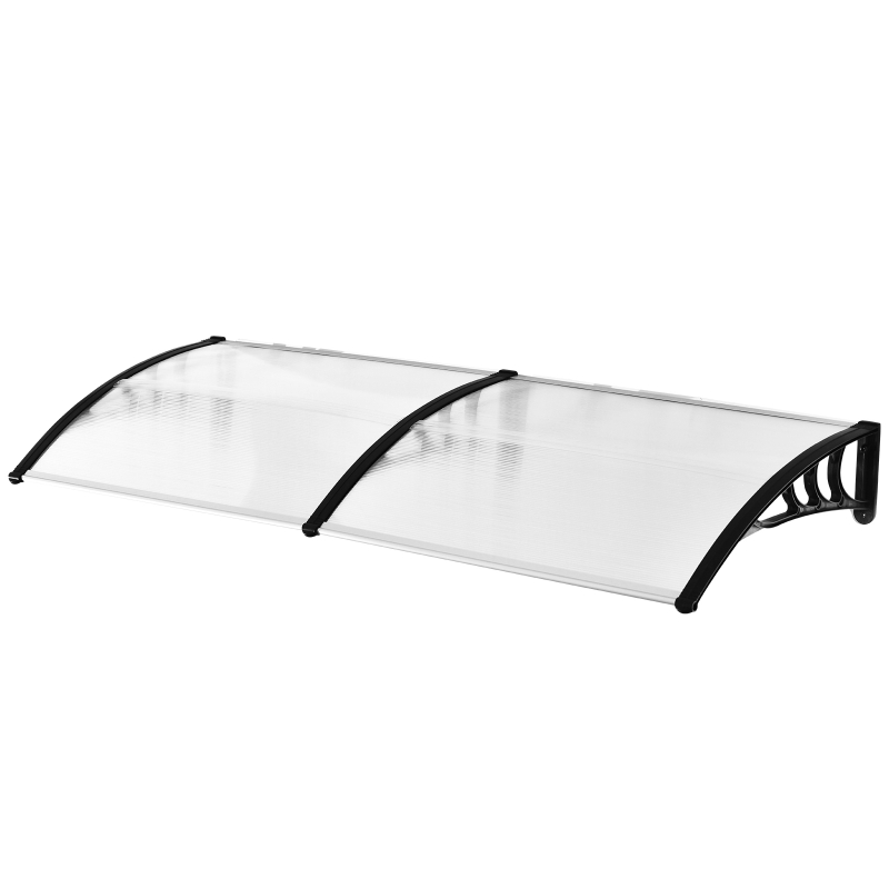 Best 75 x 195 cm Curved Door Window Awning Canopy, Polycarbonate Cover Front Door Outdoor Patio, UV Rain Snow Protection Shelter, Clear - Image 11