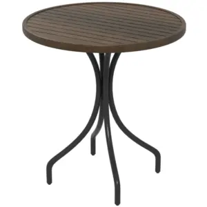 Best Φ66cm Galvanised Steel Garden Table - Brown