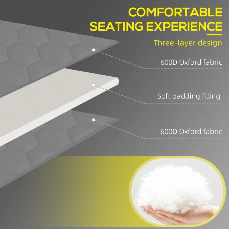 Best Foldable Sun Lounger with 5-level Reclining Back, Outdoor Tanning Chair Sun Lounger with Build-in Padded Seat, Side Pocket, Headrest for Beach, Yard, Patio, Grey - Image 4