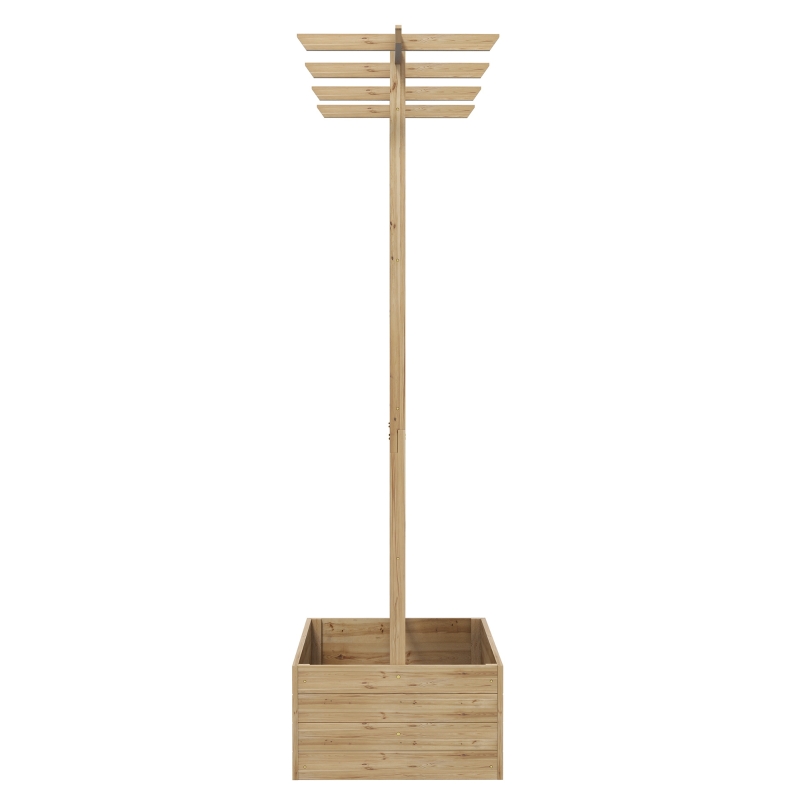 Best Wooden Trellis Planter Box, Raised Garden Bed to Grow Vegetables, Herbs and Flowers, Natural Tone - Image 7