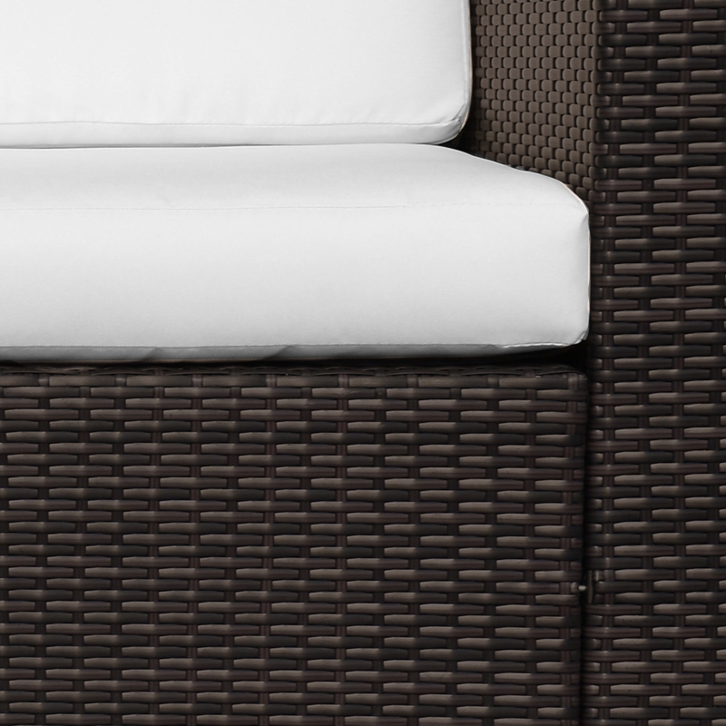 Best 3 Seater Rattan Sofa, All-Weather Wicker Weave Metal Frame Chair with Fire Resistant Cushion, Brown - Image 10