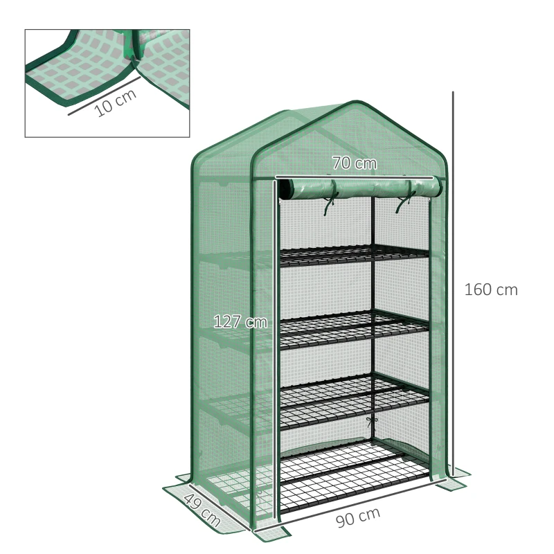 Best Four-Tier Mini Greenhouse, with Reinforced Plastic Cover - Image 3