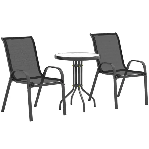 Best Three-Piece Outdoor Garden Set - Black