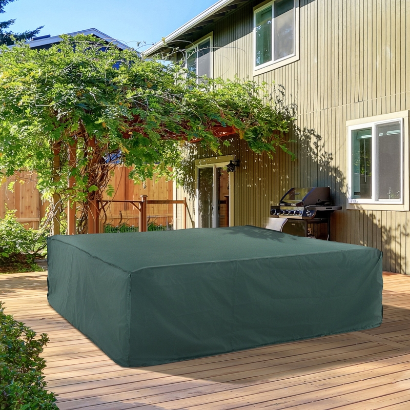 Best Large Patio Garden Furniture Set Cover 600D Oxford Square Waterproof, 230 x 230 x 70 cm, Green - Image 10