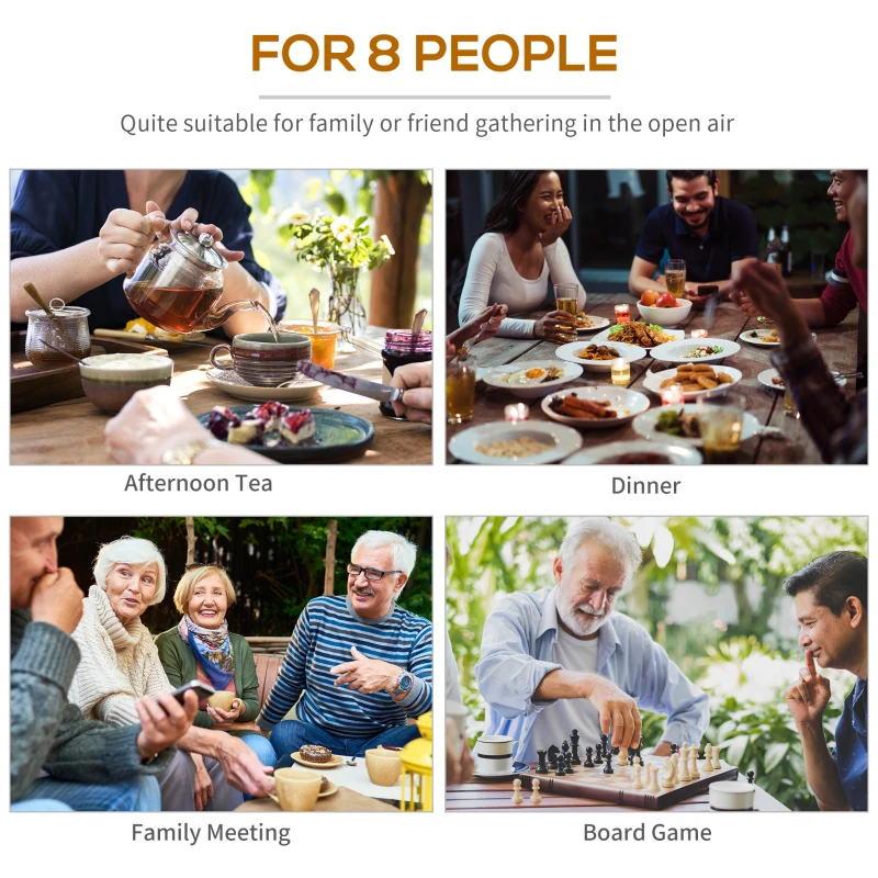 Best 8-Seater Wooden Picnic Set-Fir Wood - Image 7