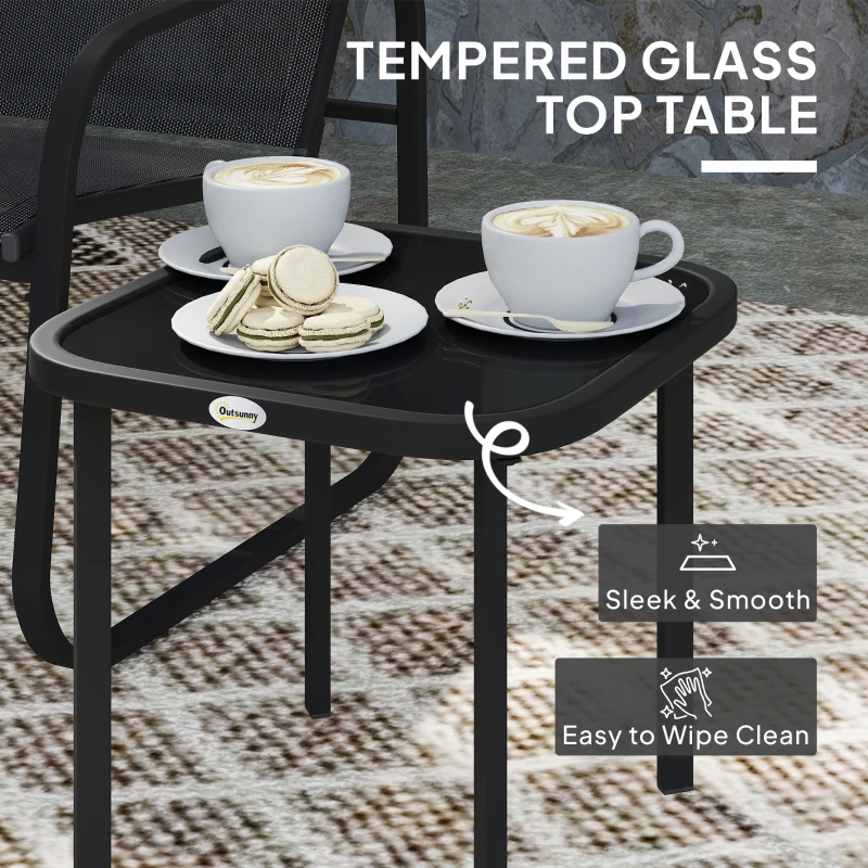 Best Three-Piece Garden Seating Set - Black - Image 7