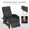 Best Outdoor Recliner Chair with Adjustable Backrest and Footrest, Cushion, Side Tray, Grey - Image 7