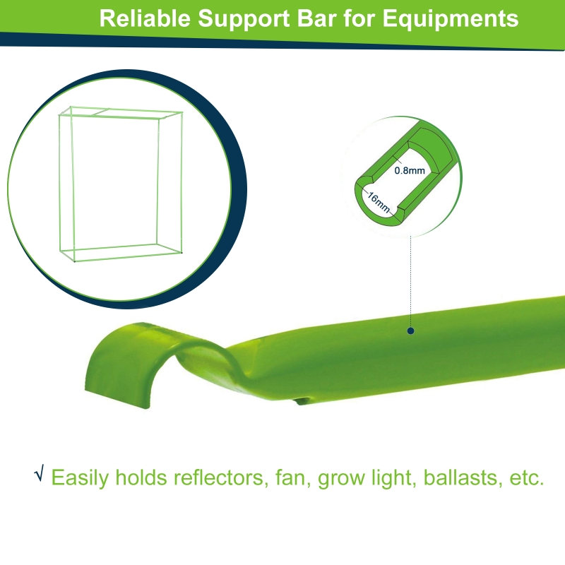 Best Grow Tent Reflective Mylar Hydroponic with Adjustable Vents and Floor Tray for Indoor Plant Growing, 120 x 60 x 150 cm (47" x 23.5" W x 59") - Image 9