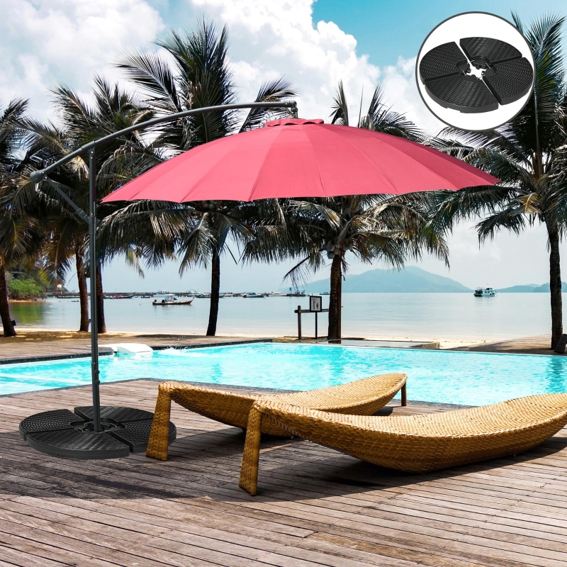 Best 52kg Four-Piece Fillable Cantilever Parasol Weight Set - Image 10